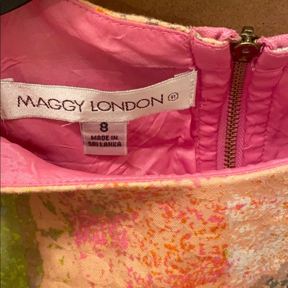 Maggy London Pink and Blue Sleeveless Dress - Picture 2 of 6